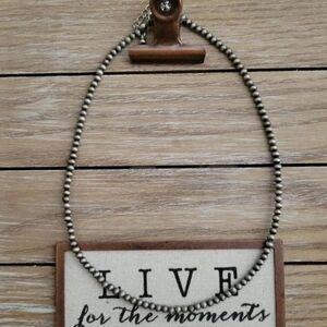 Western 4mm Silver Tone  Faux Navajo Pearl Necklace Southwestern Rodeo Cowgirl